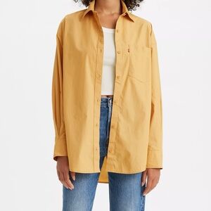 Levi’s Women’s NOLA OVERSIZED BUTTON UP SHIRT M A33620002 Curry - Yellow